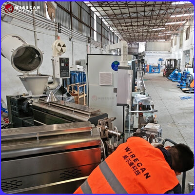 Linha de Extrusão de Fio de Controle PLC GF-80+60+50mm Para Produção de Fio de Construção