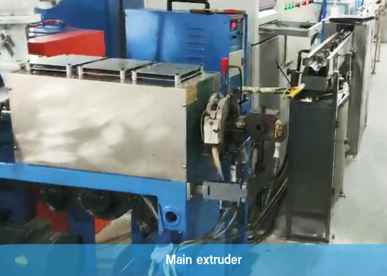 Única linha de produção do cabo de EVA Coating Machine Fiber Optic do fio de aço da cabeça 21kw