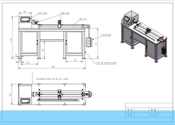 Equipamento de teste do cabo ótico de IEC60794-1-2 5times/Min Torsion Testing Machine Fiber