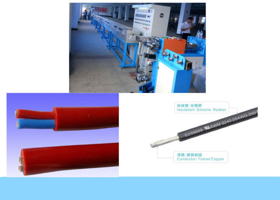 linha de fabricação da extrusão de cabo do silicone da máquina do fio de 15kw 90kg/H