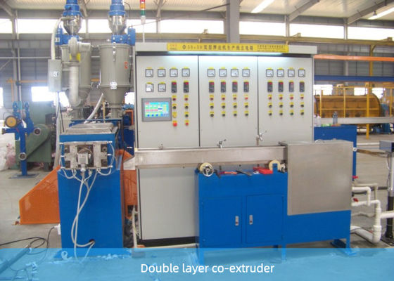 Máquina da extrusora do cabo do PVC da dupla camada 500mpm com condutor de cobre