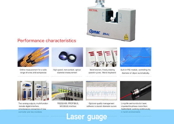 Linha da extrusão de cabo do equipamento de fabricação do cabo do calibre do diâmetro do laser de AC240V