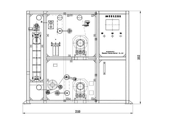 Único equipamento de cura da coloração do cabo de fibra ótica do dispositivo